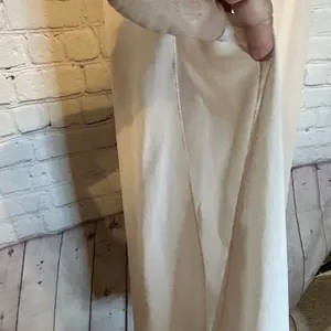 Azazie Pink Wide Leg Chiffon Pants, M thumbnail 3
