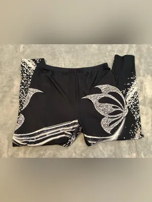 Women’s Capri Black/White Leggings Size XXL thumbnail 7