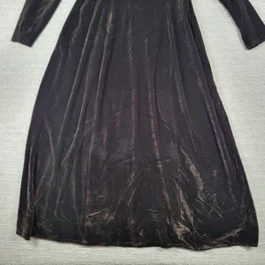 Vintage KC Spencer Velvet Maxi Dress Sz 6 Brown Turtleneck Whimsigoth Cocktail thumbnail 5