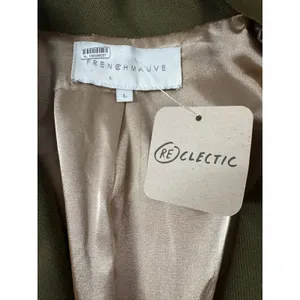 FrenchMauve Issac Layered Blazer Olive Green Oversized Lined Jacket Large thumbnail 8