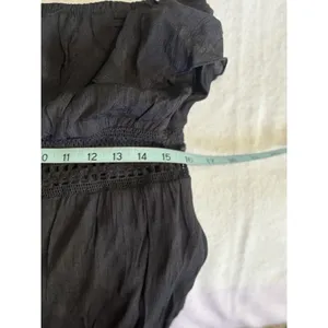 No Boundaries Black Strapless Lined Maxi Dress Size 2XL NWT Ruffle Crochet Detail thumbnail 7