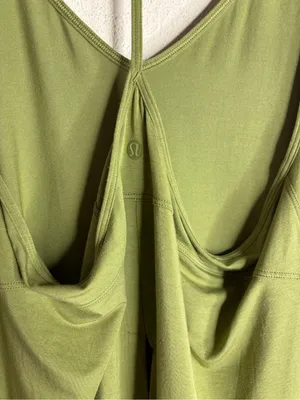 Lululemon Modal-Silk Yoga Tank Top Bronze Green W1DHUS size 8 thumbnail 5