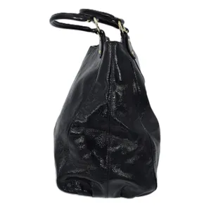 Charles David Hobo Bag Womens Large Black Patent Leather EUC Gold Hardware‎ thumbnail 7