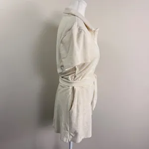 Beyond Yoga Tropez Romper Pistachio Cream Terry Cloth Short Sleeve Belted M NEW thumbnail 2