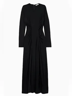 Ulla Johnson Ceryse Dress Noir Black Long Sleeve Ruched Waist‎ Maxi Size Large thumbnail 13