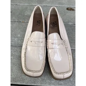 A2 by Aerosoles Two Sew Womens 8.5 B Pink Patent Penny Loafers Square Toe‎ Flat thumbnail 3