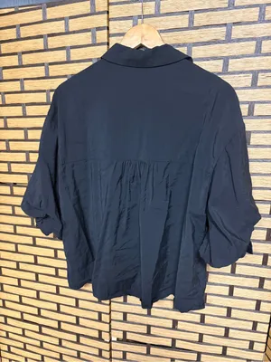 English Factory Black Balloon Sleeve Blouse Size XS thumbnail 3