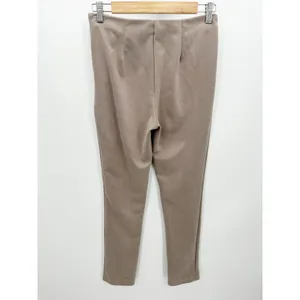 Zara Womens Faux Suede Ankle Legging Pants Size M Office Career‎ Neutral Basic thumbnail 2
