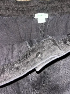 Aerie black denim shorts with frayed hem size L #denimshorts #aerie thumbnail 3