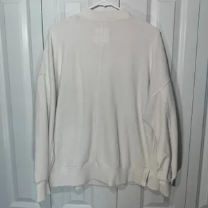 Aerie Wicked Sweatshirt‎ Womens XS White Pink Goes Good With Green Crewneck thumbnail 5