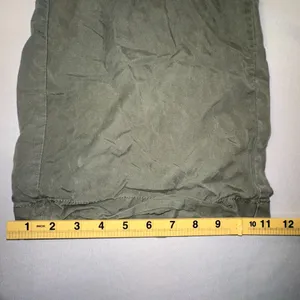 one 5 one - Army Green Gaucho Capri Pants Women's Size Medium Palazzo Cullotes thumbnail 8