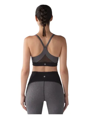 LULULEMON Train Times Bra Heathered Black size 4 thumbnail 3