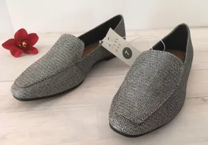 SilverFlats/Loafers, Size 7 Silver thumbnail 3