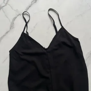 Anthropologie Hutch Mega Wide Leg Jumpsuit Black Size Small Spaghetti Strap thumbnail 6