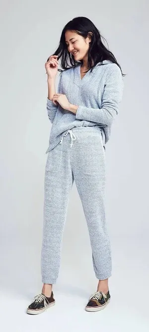Faherty Womens Pants Blue Seabrook Relaxed Jogger Knit Classic Small thumbnail 1