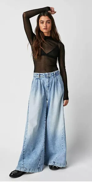 Free People We The Free Equinox Denim Trousers thumbnail 1