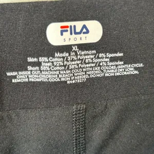 Fila Sport Womens‎ Black Purple Mesh Accent Athletic Skort XL Zipper Pocket thumbnail 5
