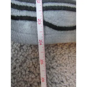 Coldwater Creek Cardigan Sweater S‎ Grey Wavy Stripe Full Zip Mock Neck thumbnail 3