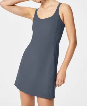 Spanx Get Moving Easy Access Ribbed Straight Dress Dark Storm Stretchy Skort 2X thumbnail 1
