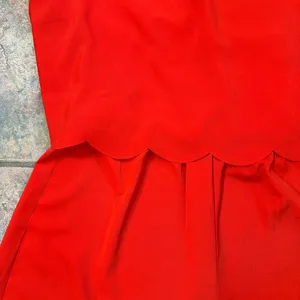sugar + lips salmon colored scalloped romper with open back cutout thumbnail 4