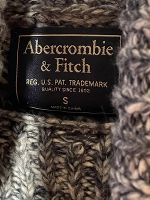 Abercrombie & Fitch Marled Knit Turtleneck Sweater Gray Chunky Cozy Pullover S thumbnail 5