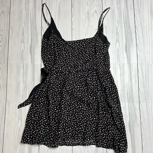 Reformation Troppo Confetti Wrap Dress Large Black thumbnail 6