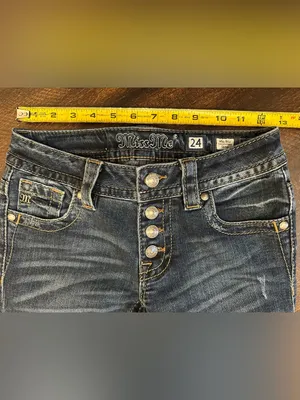 Miss Me Mid-Rise Skinny Dark Blue Jeans-Size 24 (Measures 25x28) thumbnail 3