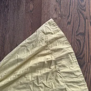 Free people Sophie ruffle sleeve slip mini dress off shoulder chartreuse pockets thumbnail 7