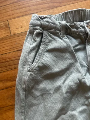 Zara Sage Green Wide Leg Utility Pants Elastic Waist Drawstring Cuff Size S thumbnail 5
