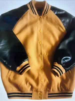 Wild Fable Two-Tone Varsity Jacket - brown & Black faux leather thumbnail 2