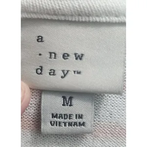 A New Day‎ Womens Striped Open Front Long Sleeve Cardigan Sweater M thumbnail 3