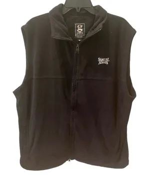 Gear for Sports Samuel Adams Beer Lager Black Embroidered Fleece Vest XL Jacket Sam thumbnail 1