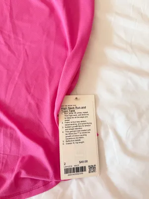 Lululemon Sonic Pink High-Neck Running And Training Tank Top Size 2 thumbnail 4