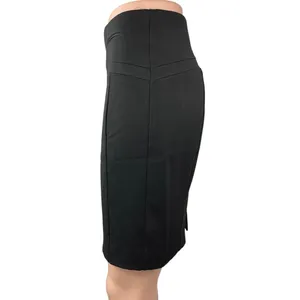 Express Women's Black Zipper Straight Pencil Knee Length Mini Skirt Size 0 thumbnail 2