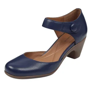 NEW Easy Spirit Block Heel Clarice Wedge Heels SECLARICE Dark Blue 5.5M thumbnail 1