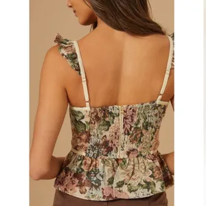 NWOT Altar'd State Floral Tapestry Corset Top thumbnail 3