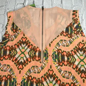 Collective Concepts Multicolor Watercolor Coral sleeveless Blouse size Large thumbnail 4