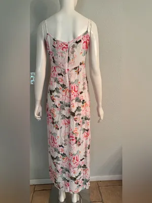 Favorite Daughter Floral Pink Spaghetti-Strap Maxi Dress Size 8🌸💗 thumbnail 3
