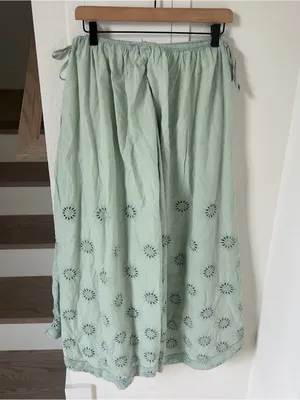 Free People Sweet Serenade Pull-On Wide-Leg Pants in Mermaids Tail NWT thumbnail 4