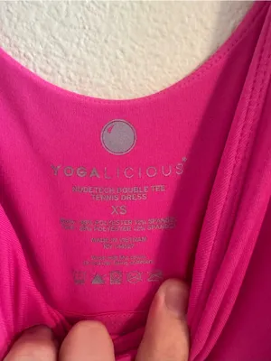 Yogalicious Hot Pink Scoop Neck Skater Dress thumbnail 2