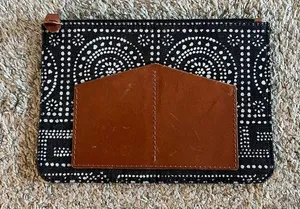 NEW Madewell Clutch with Leather pockets thumbnail 1