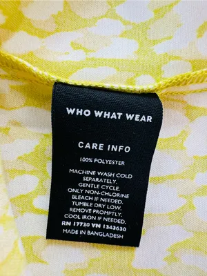 Who What Wear Yellow and White Floral Tiered Midi Dress thumbnail 6