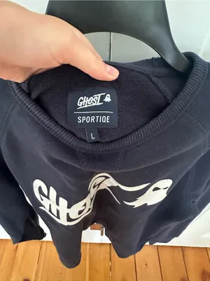 Ghost Energy x SPORTIQE Navy Blue Oversized Crewneck Sweater Size L thumbnail 4