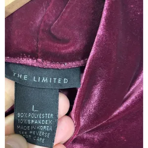 Limited Velvet Mock Neck Sleeveless Top‎ L Burgundy Y2K Whimsigoth Chic Evening thumbnail 5
