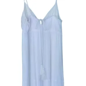Let Them Eat Cake White Crochet Tank Maxi Dress Flowy Long Dress Size XS thumbnail 4