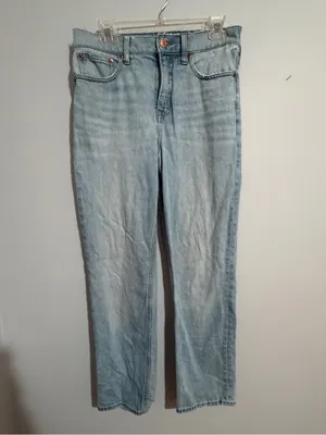 J. Crew 90’s Retro Straight Leg Light Wash Jeans- 28T thumbnail 2