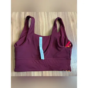 Lululemon Take A Hint Bra Longline Luxtreme Sports Bra - Deep Rouge Size 4 thumbnail 6