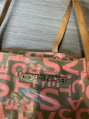 Victoria's Secret Pink and Tan Logo-Print Tote thumbnail 2