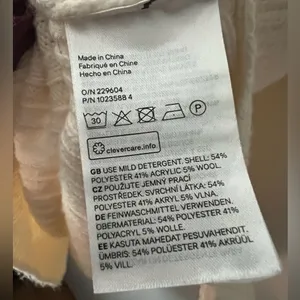 H&M Oversized cream rib knit sweater vest thumbnail 4