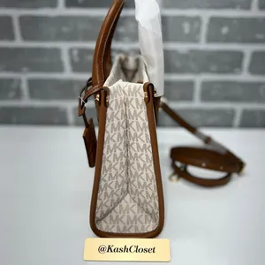 Michael Kors Vanilla Mirella Small Shopper Handbag Purse thumbnail 6